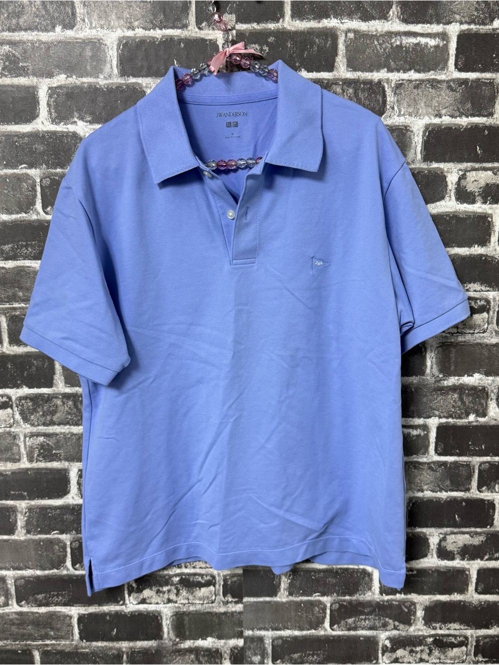 JW Anderson Uniqlo polo shirt blue short sleeve